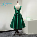 Verde De Calidad Asegurado Nueva Moda Arco Sashes Prom Vestido Corto